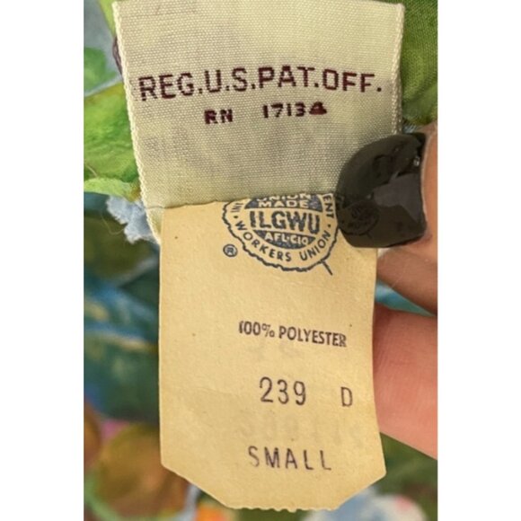 Vintage Janet Lynn Featherlite Womens Robe Housedress Small Blue Floral Quilted - Picture 5 of 8